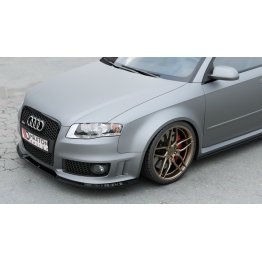 Накладка сплиттер на передний бампер на Audi RS4 B7